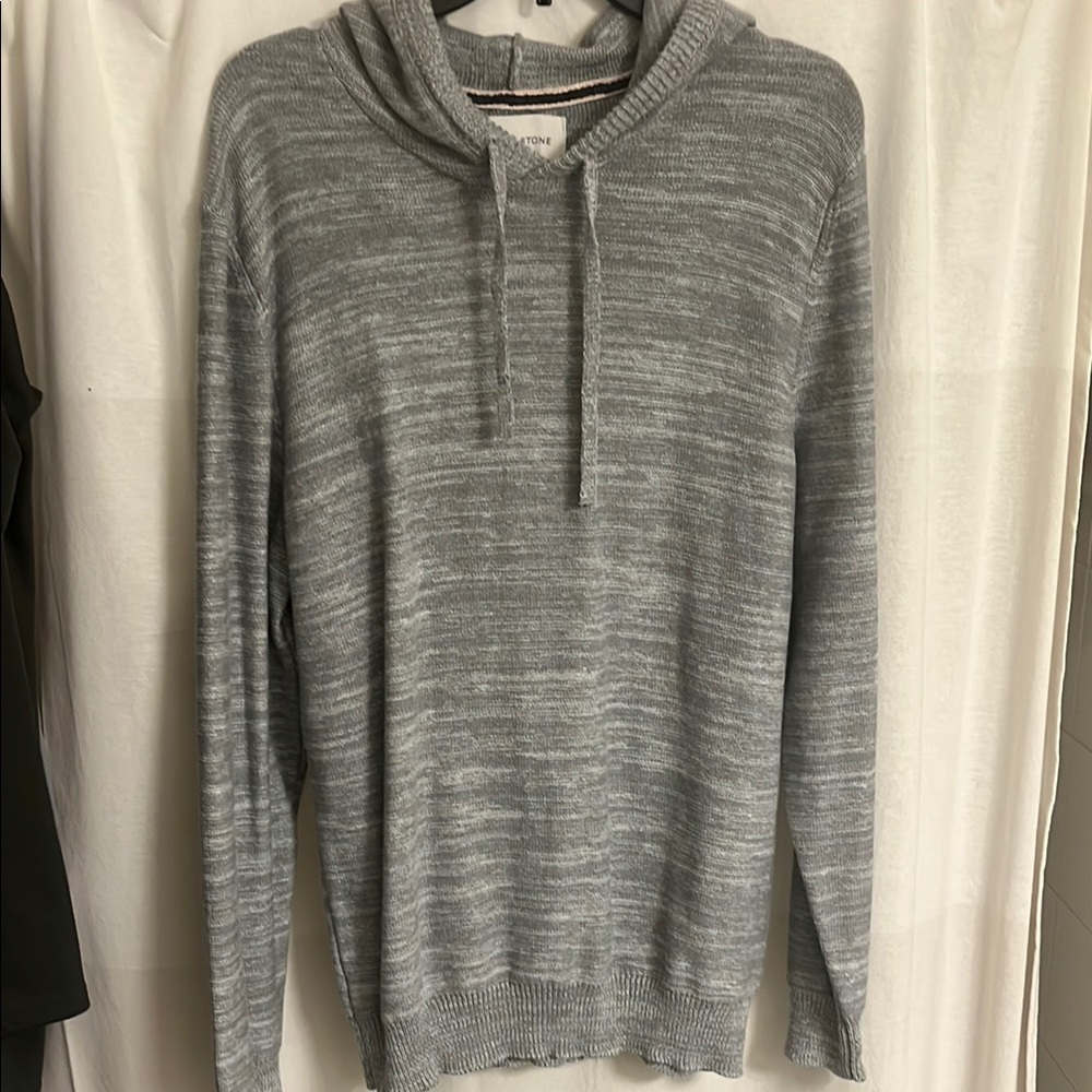 Sun + Stone Gray Hooded Sweater